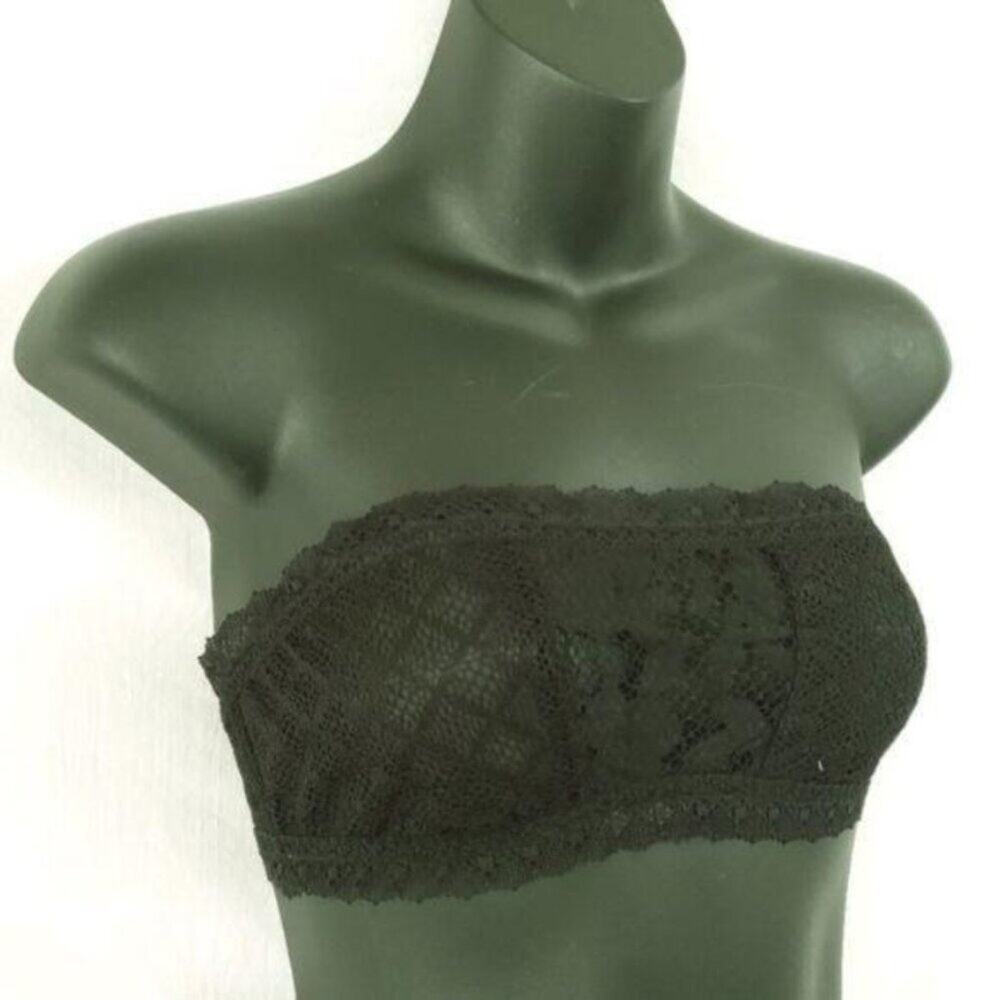 Victoria's Secret Bralette Bandeau Black Women's Size Small S Unlined Lightweigh